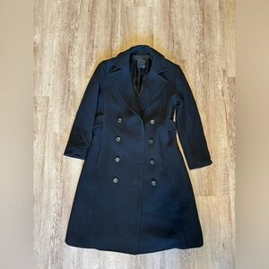 J Crew Black Trench Coat